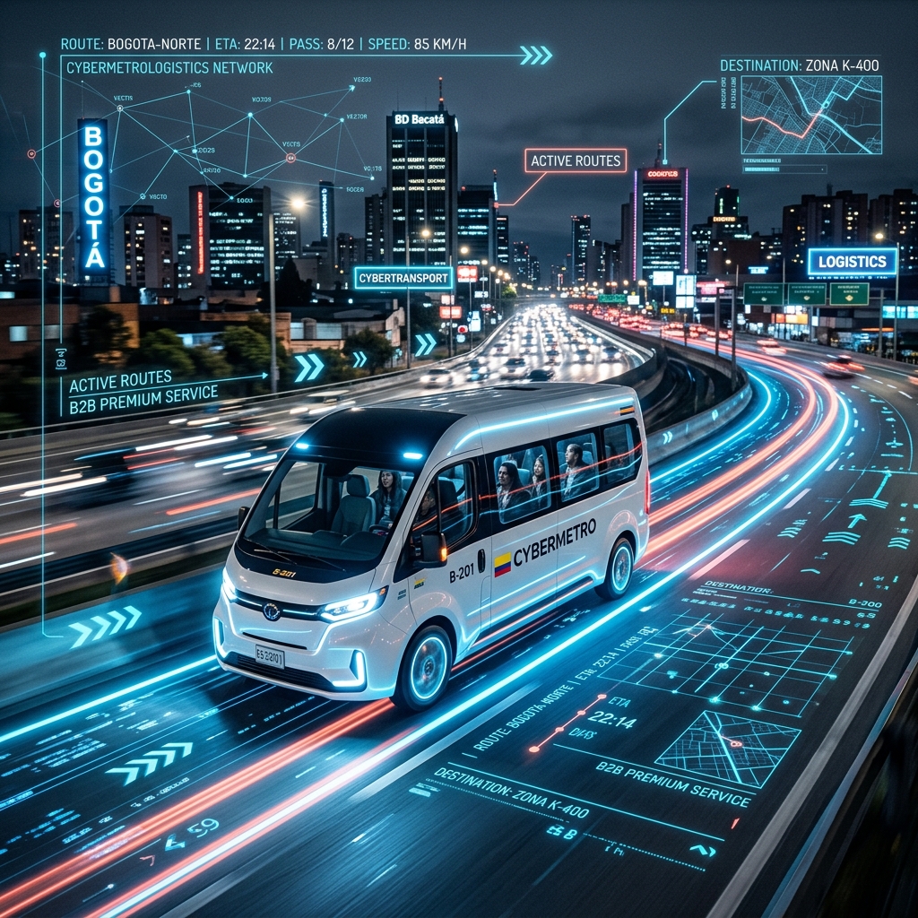 Vía corporativa en Colombia con vehículos de transporte especial de pasajeros de placa blanca optimizados